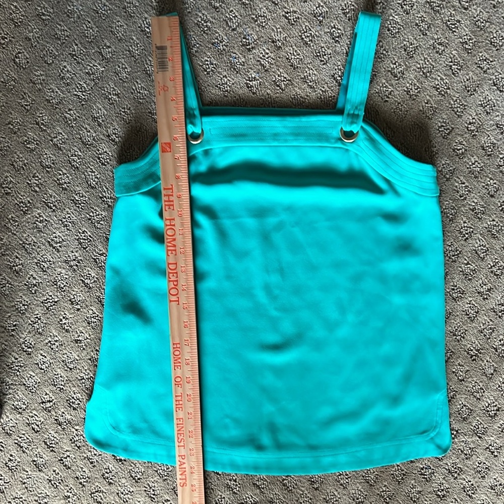 Trina Turk Green Blue Tank Blouse Sz S - Picture 9 of 9